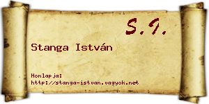Stanga István névjegykártya