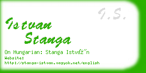 istvan stanga business card